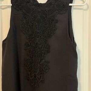 Elegant Black Lace Women's Top